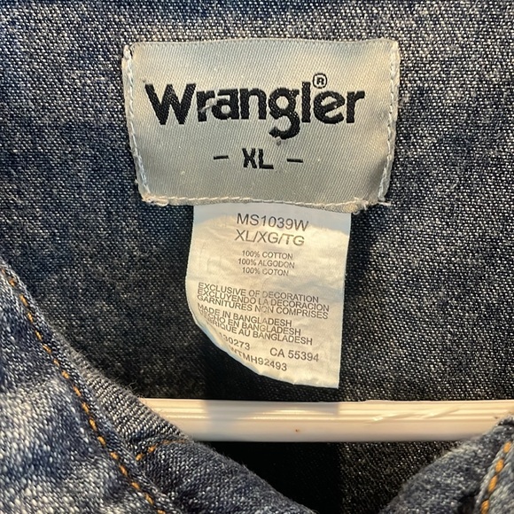 Vintage John Deere Wrangler Denim Shirt XL - Picture 3 of 8